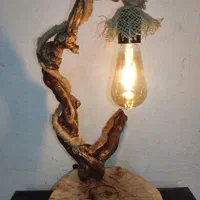 آباژورهای چوبی روستیک|چراغ خواب و آباژور|بندر ماهشهر, |دیوار