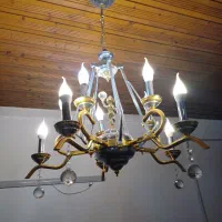 لوستر آبکاری طلا  ۵ شاخه و ۱۰ لامپ