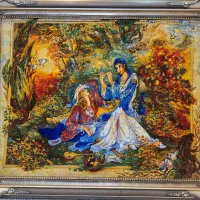 تابلو فرش دستبافت ابریشمی|تابلو فرش|ارومیه, |دیوار