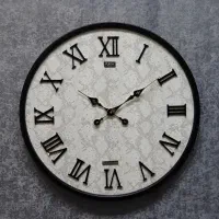 ساعت دیواری فلزی و چرمی با عدد پلکسی آکیا