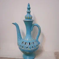 دکوری آبی گل آبپاش سفالی|صنایع دستی و سایر لوازم تزئینی|قم, هفت تیر|دیوار
