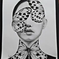 سیاه قلم با زغال|تابلو، نقاشی، عکس|مسجد سلیمان, |دیوار