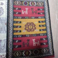 گلیم دستبافت کرمانج.|گلیم، جاجیم، گبه|بجنورد, |دیوار