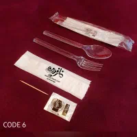 پک قاشق و چنگال . سماخ. نمک . فلفل . رستورانی|ظروف نگهدارنده، پلاستیکی، یک‌بارمصرف|لاهیجان, انقلاب|دیوار