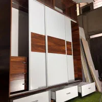 کمدلباس دیواری باکسی مدرن درب سه تیکه ملامینه