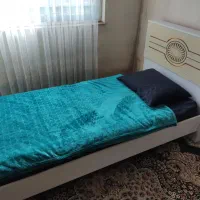 تخت یکنفره چوبی سفید