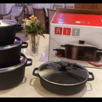 فروش تک یا سرویس ۸ پارچه قابلمه و تابه چدن گرانیت