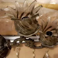 لوستر برنزی ۶شاخه ۱۲ شعله|لوستر و چراغ آویز|رشت, فلسطین|دیوار