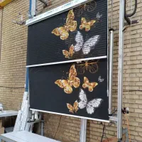 پرده زبرا ۲سانتی طوسی باتعویض پارچه کد۴۱۵