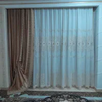 پرده حریر به همراه والان و زیر پرده