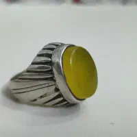 انگشتر عقیق زرد شرفوشمس