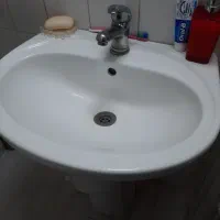 کاسه دستشویی با شیر اهرمی