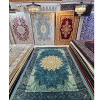 فرش ماشینی کلکسیون دیبا ، C8694 سری رنگ ابی