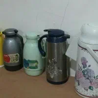 فلاسک فلاکس پمپی بزرگ 3 و 1 و 1.5 لیتری در حد نو|ظروف نگهدارنده، پلاستیکی، یک‌بارمصرف|مشهد, عامل|دیوار