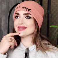 کلاه بافت زنانه شیک و گرم گلدوزی پلک عمده