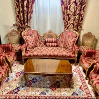 سرویس مبلمان و غذاخوری آنتیک حصیری