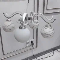 فروش یک جفت لوستر 4 شعله سفید|لوستر و چراغ آویز|شیراز, آبیاری|دیوار