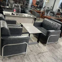 مبلمان اداری اطلس میز مدرن صندلی جلیقه ای مدیریتی