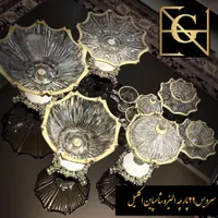 سرویس ۲۵ پارچه بلور لب طلا|ظروف سرو و پذیرایی|مشهد, شاهد|دیوار