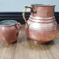 پارچ و لیوان مسی