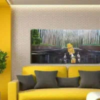 تابلو نقاشی سایز بزرگ|تابلو، نقاشی، عکس|قم, حاج زینل|دیوار