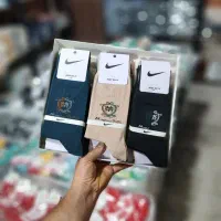 جوراب اعلا ساق بلند مردانه چندرنگ جعبه ای