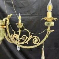 لوستر کلاسیک مدرن سنگ برنز|لوستر و چراغ آویز|تبریز, |دیوار