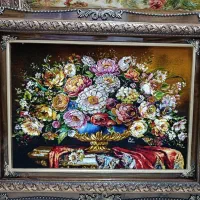 تابلو فرش دستبافت گل/فروشگاه ماندگار نقد و اقساط