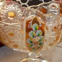 ظرف کریستال طلاکوب