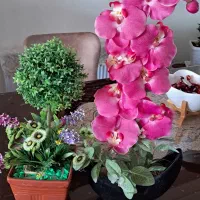 دوعدد گل مصنوعی تمیز وشیگ