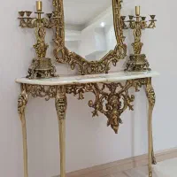 آیینه و شمعدان برنز