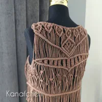 سفارش انواع جلیقه مکرومه پذیرفته میشود|لباس|هشتگرد, فاز ۲ مهستان|دیوار