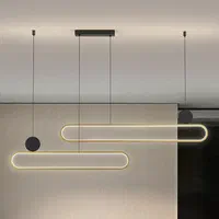 لوستر سقفی خطی بیضی دو طبقه ای