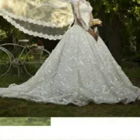 لباس عروس تمام دانتل پارچه ترک مزونی