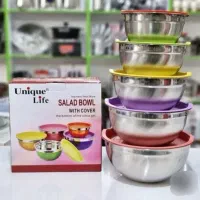 لگن استیل درب دار ۵تیکه با در