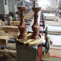 شمع دان چوبی و یک عدد بشقاب چوبی|صنایع دستی و سایر لوازم تزئینی|پاکدشت, حصار امیر|دیوار