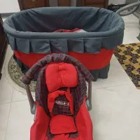 تخت نوزاد به همراه پشه بند و نی نی لای لای|تخت و صندلی بچه|قرچک, مهدیه|دیوار