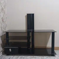 میز تلوزیون شیشه ای جنس خوب بوفه چوب راش|میز تلویزیون|کرج, اکبرآباد|دیوار