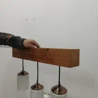 لوستر چوبی بسیار شیک و نو|لوستر و چراغ آویز|سقز, |دیوار