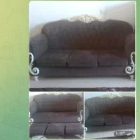 دوعددمبل یکی سه نفره ویکی دونفره رنگ قهوه ای