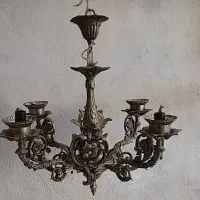 لوستر برنزی|لوستر و چراغ آویز|تبریز, |دیوار