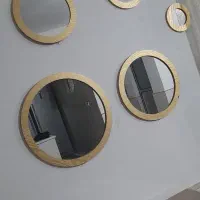 اینه پنج تیکه طلایی سالم ودیوار کوب