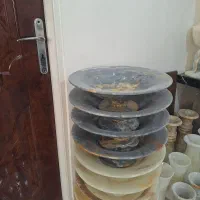 گلدان سنگی صنایع دستی سنگهای تزعینی|مجسمه، تندیس، ماکت|باقرشهر, |دیوار