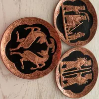 تابلو دیوار کوب مسی قدیمی