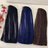 شال توری پاپیون دور دانتل