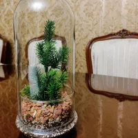 گلدان شیشه ای حبابی