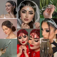 اکسسوری مو تاج عروس تل ریسه مو تاج پرنسسی بادبزن