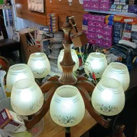 ف.روش ف.وری لوستر ۸ شعله چوبی