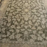 فرش هزار دویست شانه تمام نخ  یک جفت نه‌ متری