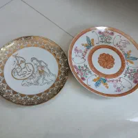 دوعدد بشقاب قدیمی دکوری محدوده رودکی